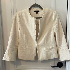 Ann Taylor Cream Knit Textured Women's Jacket